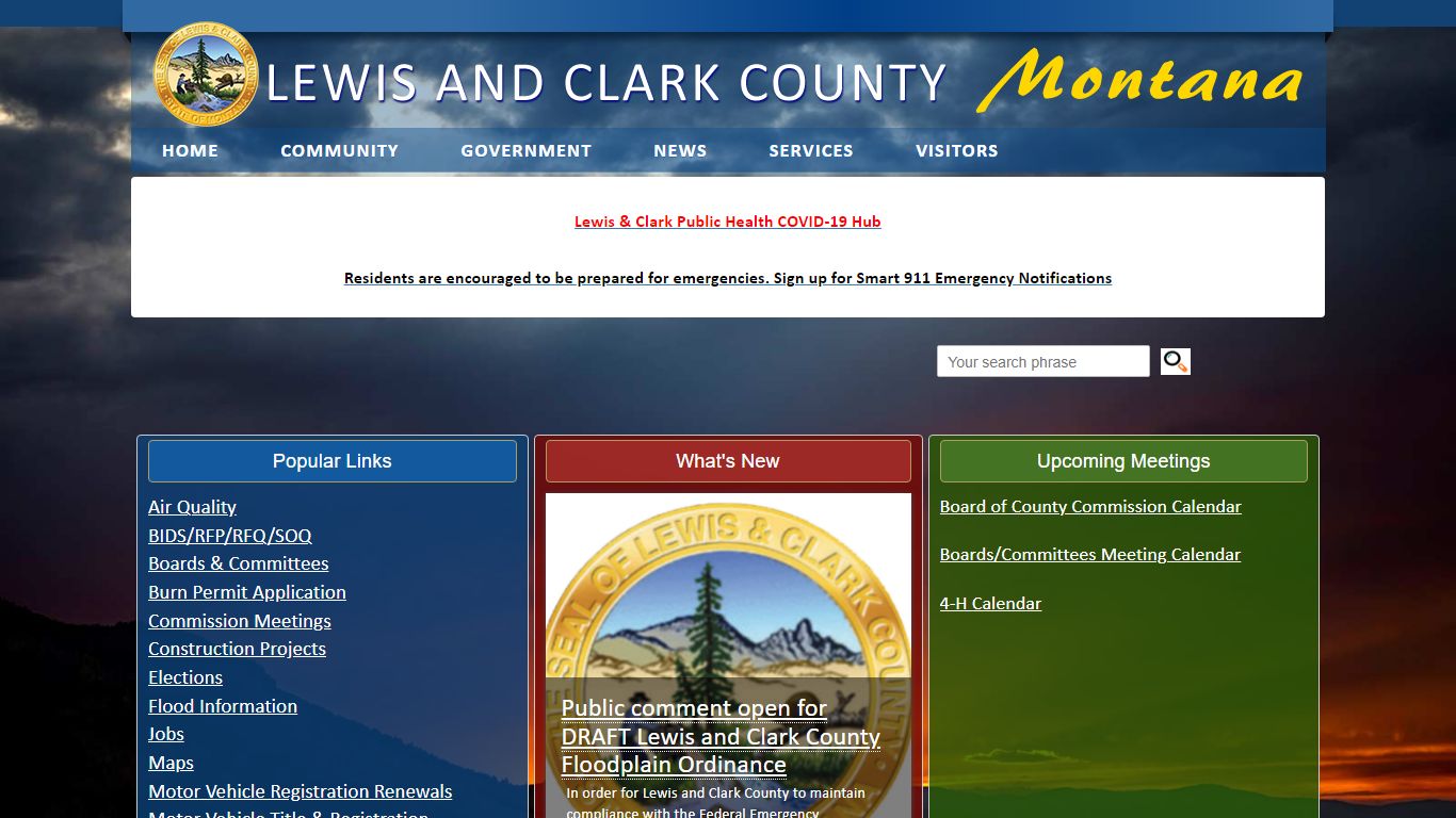 Lewis and Clark County: Home